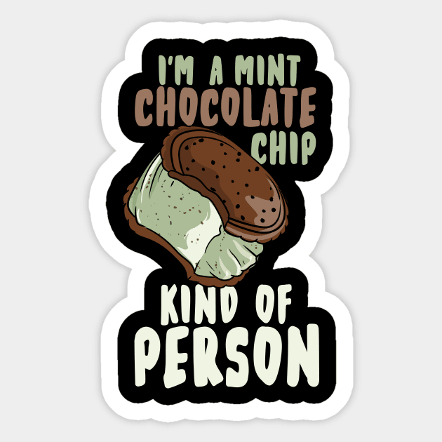 Mint Chocolate Chip Sticker by maxcode